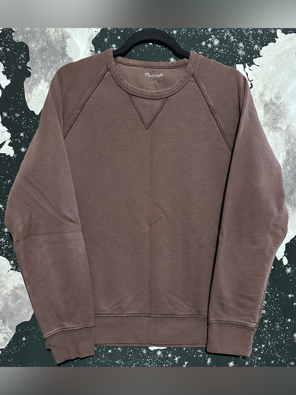 Madewell Brown Raglan Style Crewneck Sweatshirt